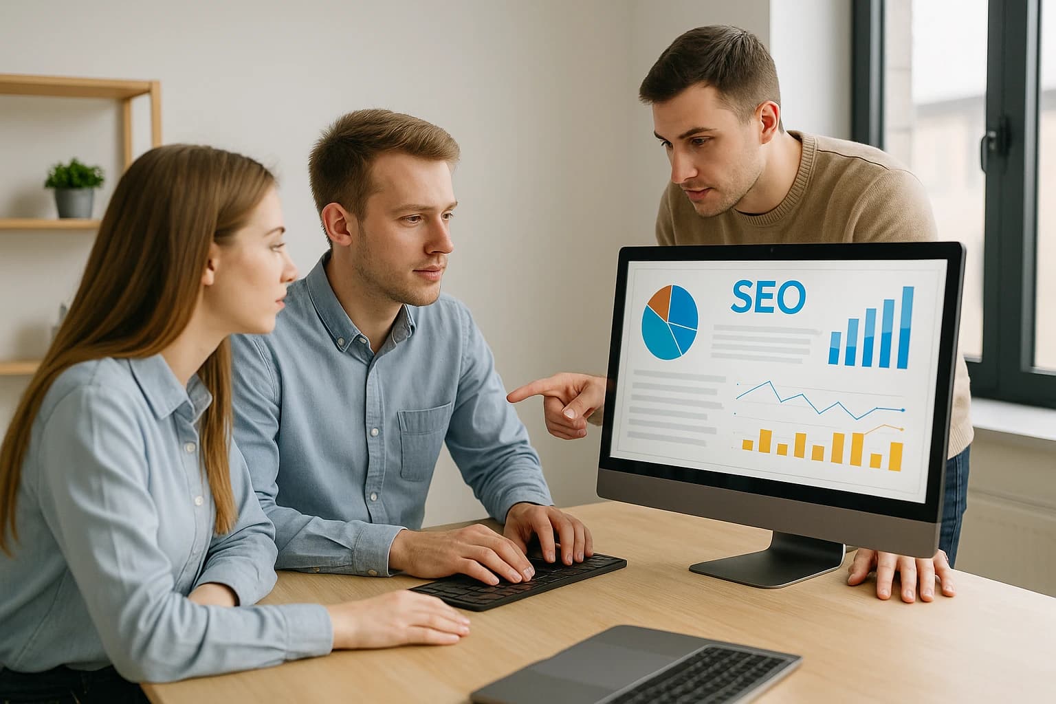 Ilustračné: tím pracuje na SEO